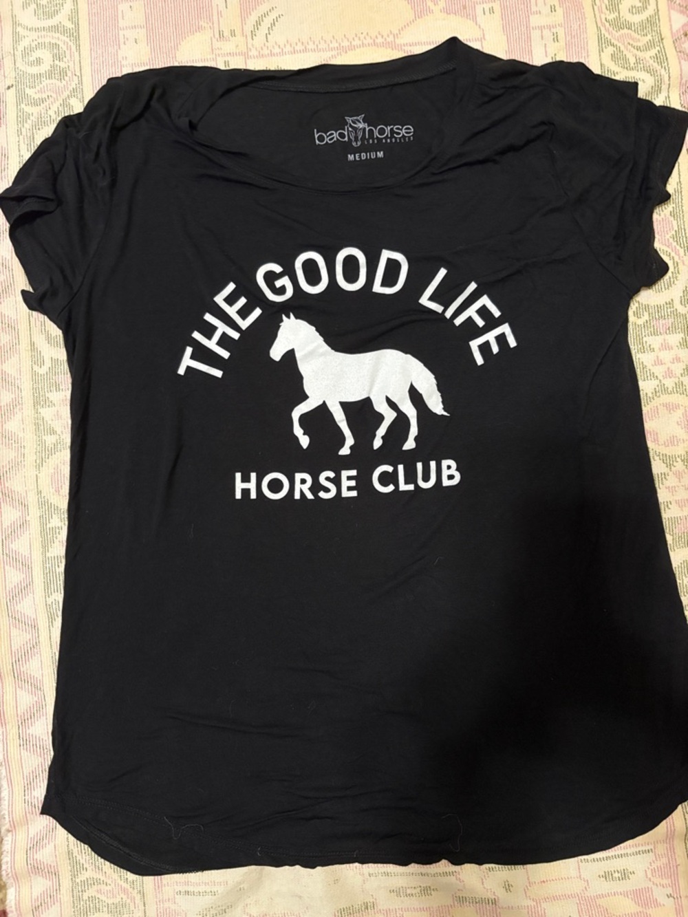 Bad Horse Black 'The Good Life' Horse Club Tee -